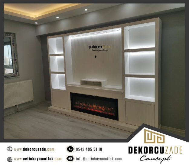 Şömineli Duvar Ünitesi Ankara